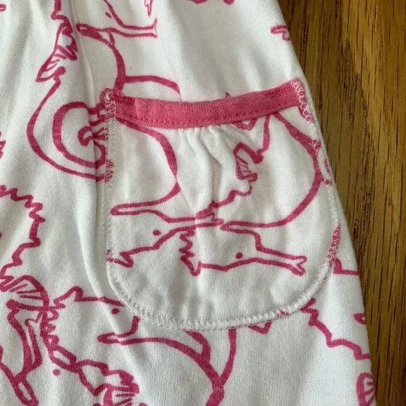 HATLEY Seahorse Sun Dress Girls 18-24 Mos Toddler Girl Beachy White Pink Pockets - Picture 3 of 6
